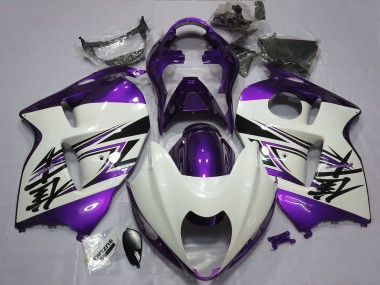Rabatt Suzuki GSXR 1300 Motorrad Verkleidung 1996-2007 - Glanzendes Weiss Lila