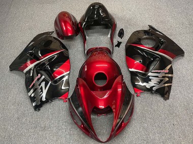 Rabatt Suzuki GSXR 1300 Motorrad Verkleidung 1996-2007 - Kastanienbraun Rot Schwarz Stil