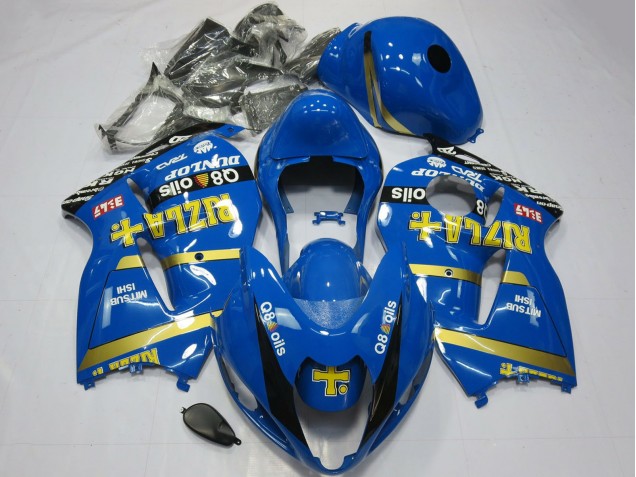 Rabatt Suzuki GSXR 1300 Motorrad Verkleidung 1996-2007 - Blau Gold Rizla
