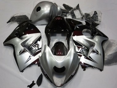 Rabatt Suzuki GSXR 1300 Motorrad Verkleidung 1996-2007 - Silber Dunkel Rot