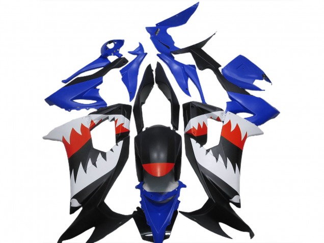 Rabatt Kawasaki ZX10R Motorrad Verkleidung 2008-2010 - Blau Schwarz Weiss Rot Hai
