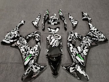 Rabatt Kawasaki ZX10R Motorrad Verkleidung 2008-2010 - Camouflage Grun Aufkleber