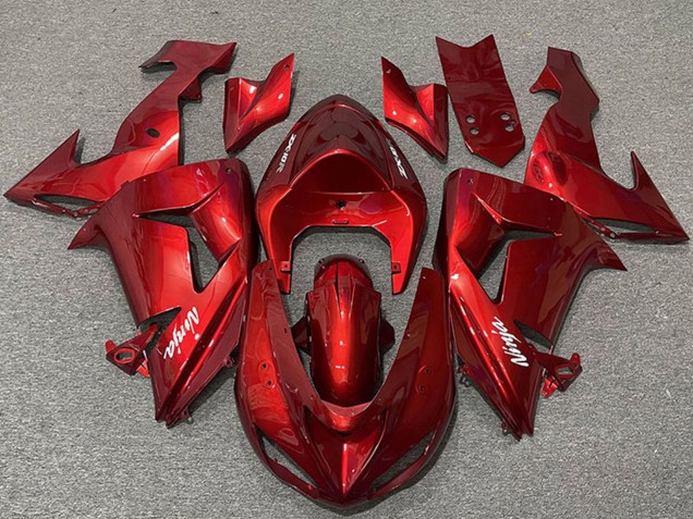 Rabatt Kawasaki ZX10R Motorrad Verkleidung 2006-2007 - Bonbon Rot