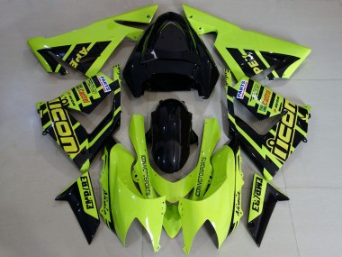 Rabatt Kawasaki ZX10R Motorrad Verkleidung 2004-2005 - Massgeschneidert Hohe Sichtbarkeit Gelb