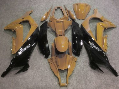Rabatt Kawasaki ZX10R Motorrad Verkleidung 2016-2020 - Wustenbraun Glanzendes Schwarz