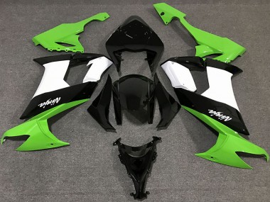 Rabatt Kawasaki ZX10R Motorrad Verkleidung 2008-2010 - Grun Weiss Schwarz