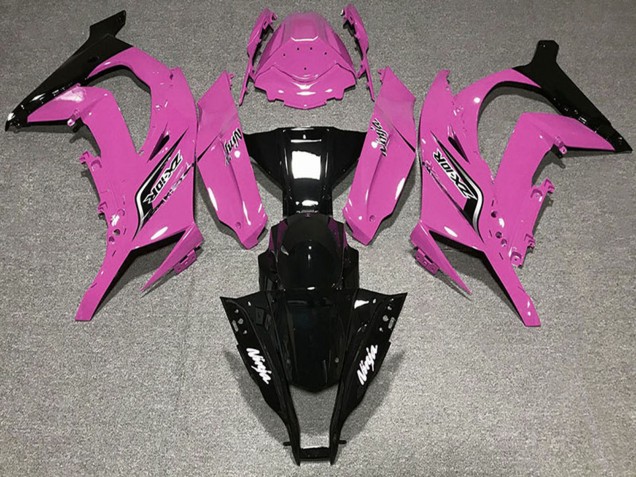 Rabatt Kawasaki ZX10R Motorrad Verkleidung 2011-2015 - Rosa Glanzendes Schwarz