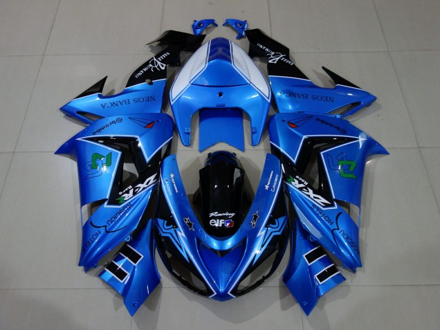 Rabatt Kawasaki ZX10R Motorrad Verkleidung 2006-2007 - Flussiges Blau Glanzendes Schwarz