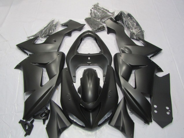 Rabatt Kawasaki ZX10R Motorrad Verkleidung 2006-2007 - Matt Schwarz
