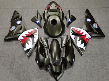 Rabatt Kawasaki ZX10R Motorrad Verkleidung 2004-2005 - Military Grun Hai