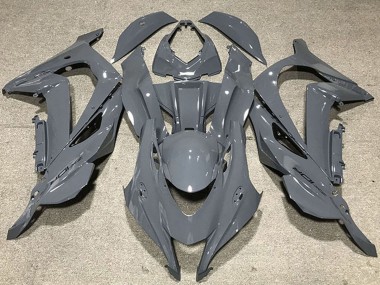 Rabatt Kawasaki ZX10R Motorrad Verkleidung 2016-2020 - Nardo Grau Schwarz Logo