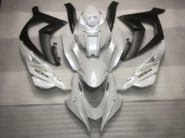 Rabatt Kawasaki ZX10R Motorrad Verkleidung 2016-2020 - Perl Weiss Schwarz Grun