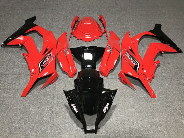 Rabatt Kawasaki ZX10R Motorrad Verkleidung 2011-2015 - Rot Glanzendes Schwarz
