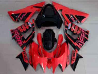 Rabatt Kawasaki ZX10R Motorrad Verkleidung 2004-2005 - Rot und Schwarz Logo