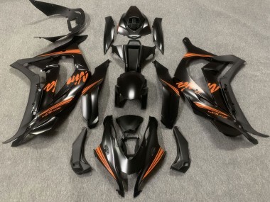Rabatt Kawasaki ZX10R Motorrad Verkleidung 2016-2020 - Matt Schwarz Orange Ninja