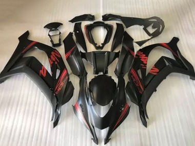Rabatt Kawasaki ZX10R Motorrad Verkleidung 2016-2020 - Matt Schwarz Rot Ninja