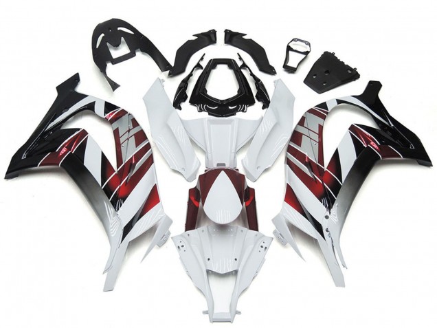Rabatt Kawasaki ZX10R Motorrad Verkleidung 2016-2020 - Weiss Rot Schwarz