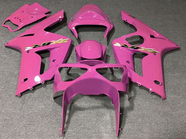 Rabatt Kawasaki ZX6R Motorrad Verkleidung 2003-2004 - Rosa