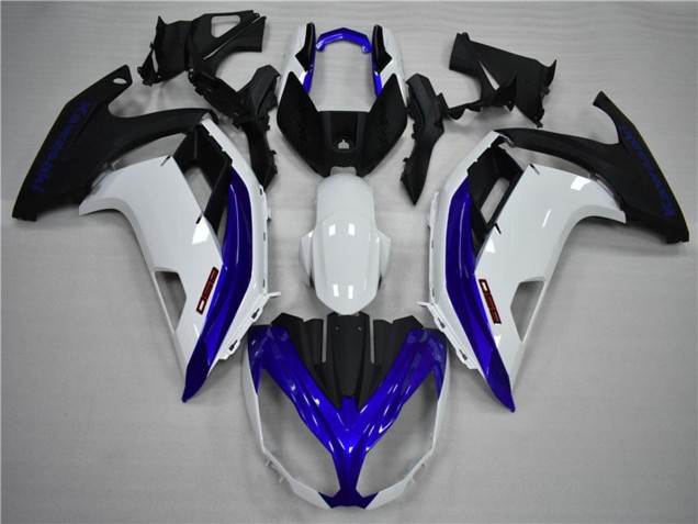 Rabatt Kawasaki Ninja 650R Motorrad Verkleidung 2009-2011 - Weiss Blau Matt Schwarz