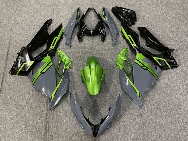 Rabatt Kawasaki Ninja 400 Motorrad Verkleidung 2018-2024 - Grun Nardo Grau Glanzendes Schwarz