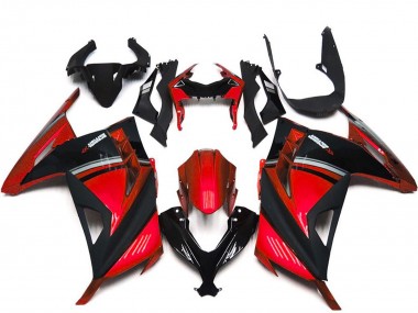 Rabatt Kawasaki Ninja 300 Motorrad Verkleidung 2013-2024 - Rot Schwarz