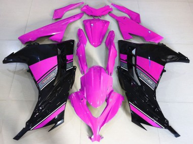 Rabatt Kawasaki Ninja 300 Motorrad Verkleidung 2013-2024 - Rosa Schwarz