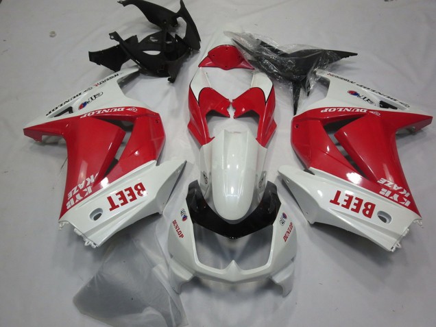 Rabatt Kawasaki Ninja 250 Motorrad Verkleidung 2008-2012 - Weiss Rot Beet