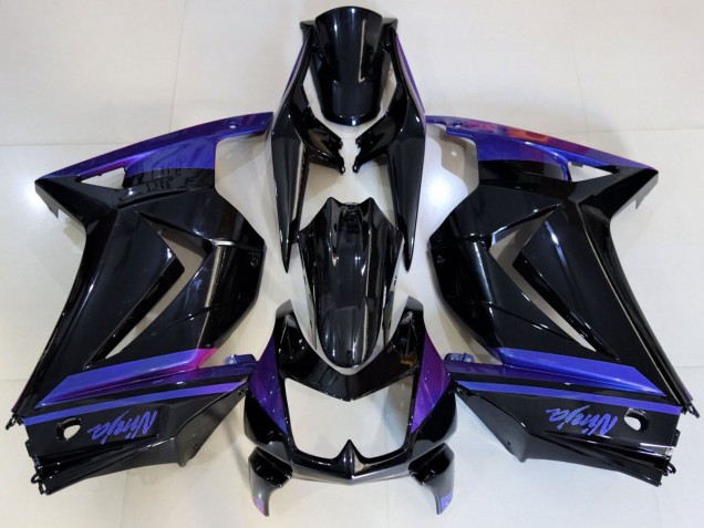 Rabatt Kawasaki Ninja 250 Motorrad Verkleidung 2008-2012 - Blau Glanzendes Schwarz