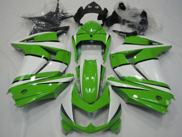 Rabatt Kawasaki Ninja 250 Motorrad Verkleidung 2008-2012 - Weiss Grun Schwarz