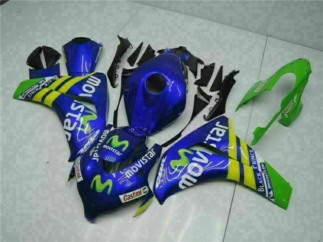 Rabatt Honda CBR1000RR Motorrad Verkleidung 2008-2011 - Blau Gelb Grun MoviStar Castrol