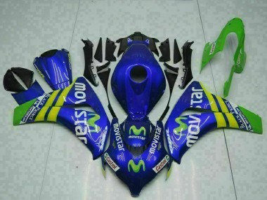 Rabatt Honda CBR1000RR Motorrad Verkleidung 2008-2011 - Blau Gelb Grun MoviStar Castrol