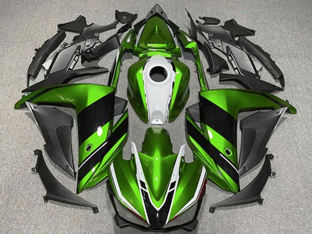 Rabatt Yamaha R3 Motorrad Verkleidung 2015-2018 - Grun Weiss Glanzendes Schwarz