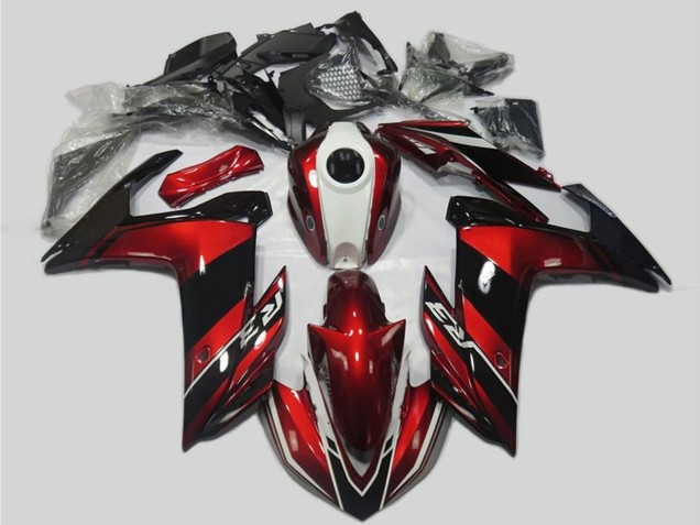 Rabatt Yamaha R3 Motorrad Verkleidung Kit 2015-2018 - Rot Weiss Glanzendes Schwarz