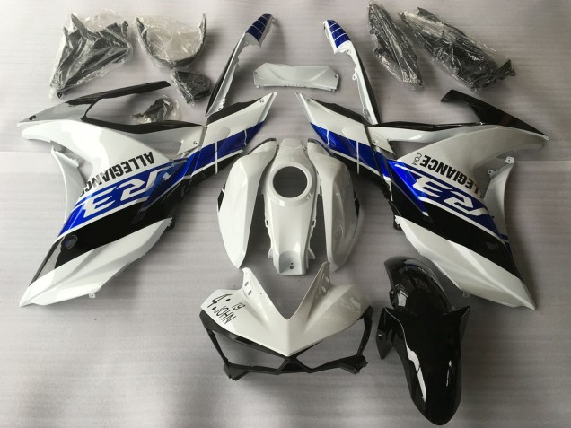Rabatt Yamaha R3 Motorrad Verkleidung 2015-2018 - Weiss Blau Schwarz
