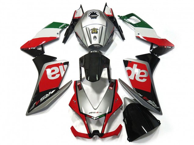 Rabatt Aprilia RS4 125 Motorrad Verkleidung 2012-2018 - Silber Rot Grun Glanzendes Schwarz OEM Stil