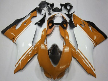 Rabatt Ducati 1199 Motorrad Verkleidung 2011-2014 - Braun Weiss Schwarz
