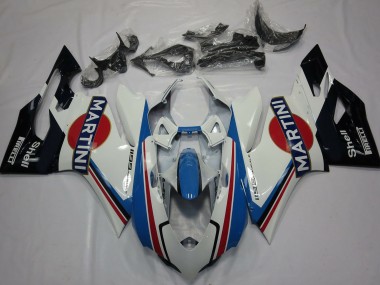 Rabatt Ducati 1199 Motorrad Verkleidung 2011-2014 - Weiss Hellblau Rot Schwarz Martini