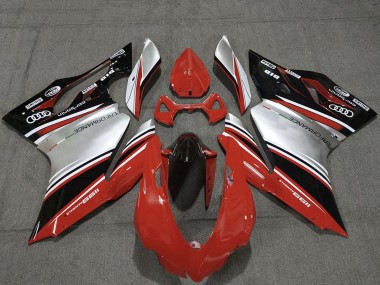 Rabatt Ducati 1199 Motorrad Verkleidung 2011-2014 - Rot Silber Schwarz Performance