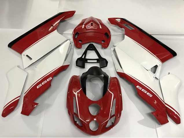 Rabatt Ducati 999 Motorrad Verkleidung 2003-2004 - Weiss Rot Schwarz