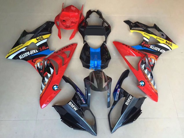 Rabatt BMW S1000RR Motorrad Verkleidung 2009-2014 - Gelb Blau Rot Schwarz Hai