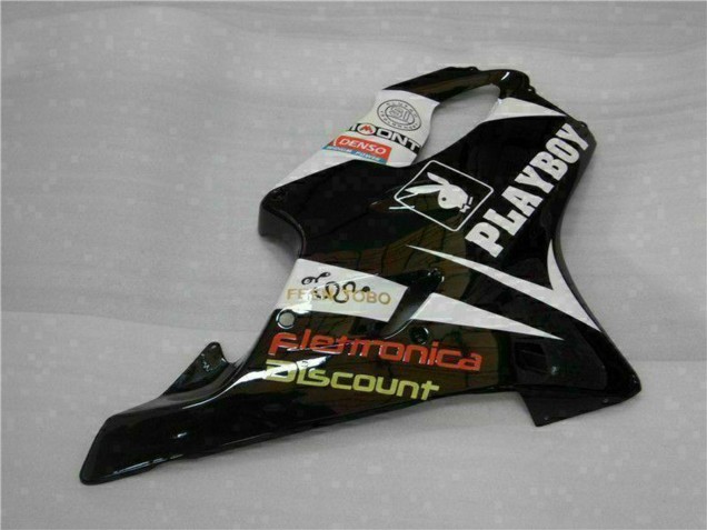 Rabatt Honda CBR600 F4i Motorrad Verkleidung 2001-2003 - Weiss Gelb Glanzendes Schwarz Playboy