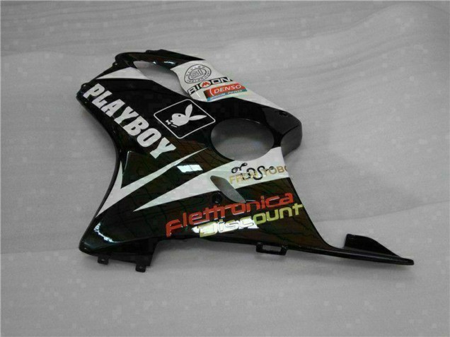 Rabatt Honda CBR600 F4i Motorrad Verkleidung 2001-2003 - Weiss Gelb Glanzendes Schwarz Playboy