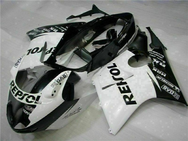 Rabatt Honda CBR1100XX Blackbird Motorrad Verkleidung 1996-2007 - Weiss Glanzendes Schwarz Repsol