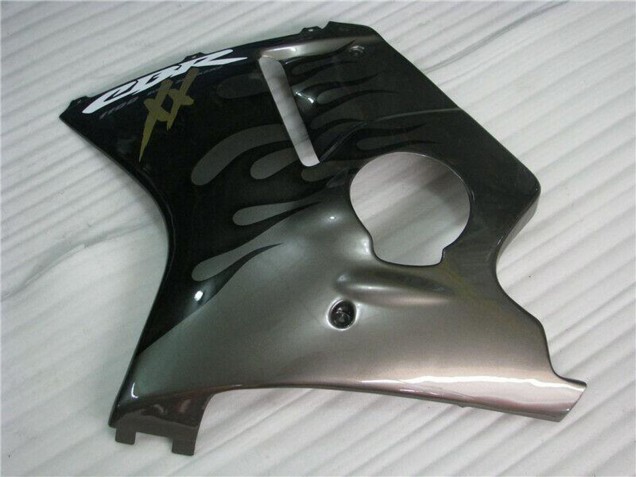 Rabatt Honda CBR1100XX Blackbird Motorrad Verkleidung 1996-2007 - Glanzendes Schwarz Silber Flamme