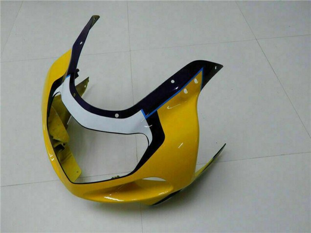 Rabatt Suzuki GSXR 600/750 Motorrad Verkleidung 2001-2003 - Gelb Dunkel Blau Glanzendes Schwarz