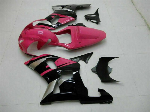 Rabatt Suzuki GSXR 600/750 Motorrad Verkleidung 2001-2003 - Rosa Silber Glanzendes Schwarz