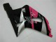 Rabatt Suzuki GSXR 600/750 Motorrad Verkleidung 2001-2003 - Rosa Silber Glanzendes Schwarz