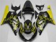 Rabatt Suzuki GSXR 600/750 Motorrad Verkleidung 2001-2003 - Glanzendes Schwarz Gelb Flamme