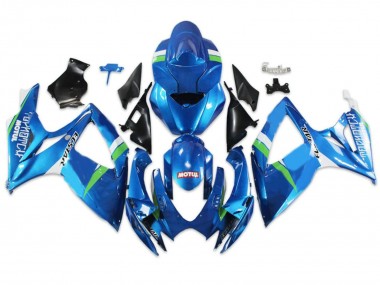 Rabatt Suzuki GSXR 600/750 Motorrad Verkleidung 2004-2005 - Blau Grun Weiss