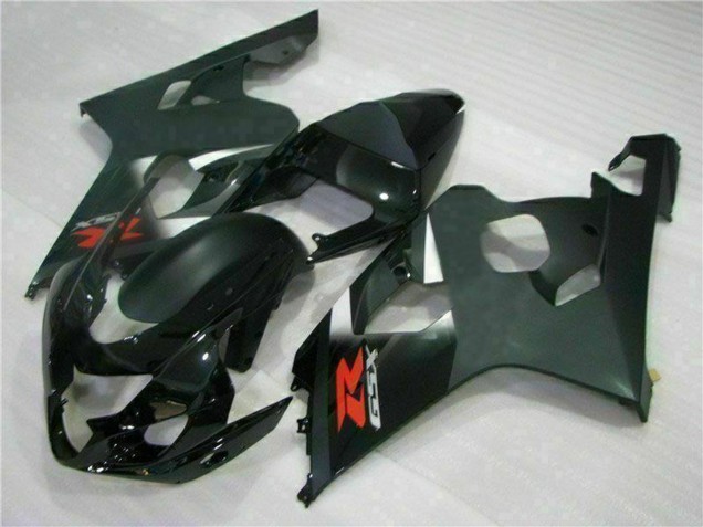 Rabatt Suzuki GSXR 600/750 Motorrad Verkleidung 2004-2005 - Glanzendes Schwarz Matt Schwarz Rot Aufkleber